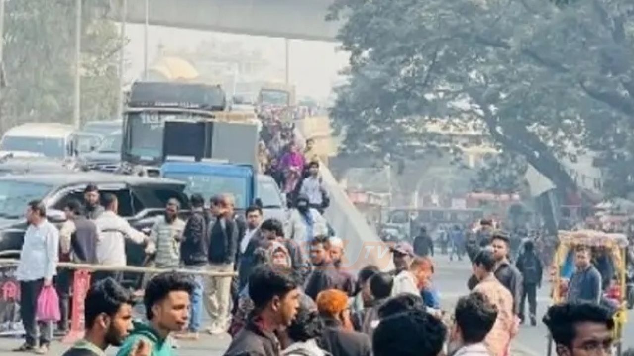 সাকিবুল হ'ত্যার বিচার দাবিতে ফার্মগেট ও এলিভেটেড এক্সপ্রেসওয়ে অবরোধ